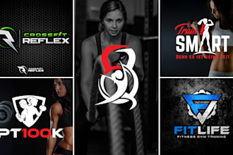design sports wellness fitness and gym clothing logo