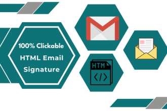 design professional HTML email signature