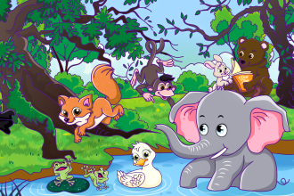 create unique children story book illustrations and covers