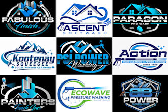 do power washing cleaning service and pressure washing logo