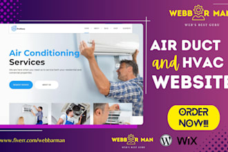 air duct website hvac website cleaning website hvac air duct leads