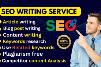 be your article writer, SEO blog writer, web content writer