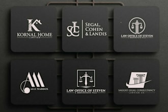 create best quality minimal attorney law firm lawyer legal advocate logo