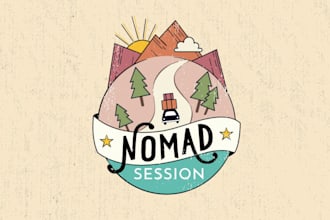 create best quality leisure adventure mountain tourism travel logo design
