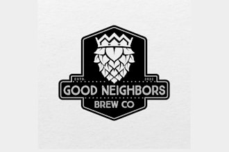 hop crown houses small brewery taproom logo