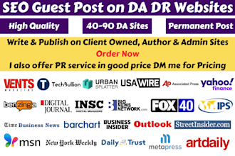 seo guest post on high da dr websites