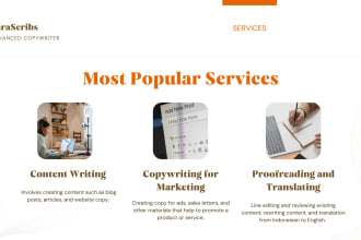 write and translate content in indonesian and english