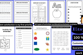 do kids activities workbook, worksheets, word search, kids coloring book pages