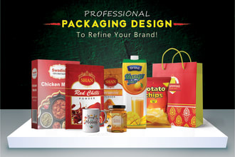 design all types of professional box, label and pouch design