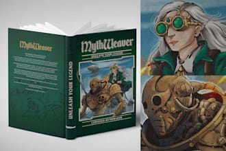 design premium fantasy or scifi book cover illustration for KDP
