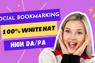 provide top quality high da social bookmarking backlinks