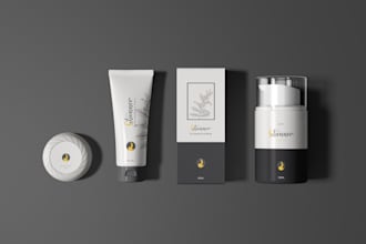 do astonishing cosmetic packaging and skincare label design