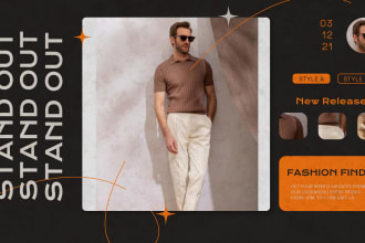 design website web banner ads for product or fashion ecommerce