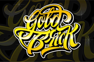 custom design lettering streetwear logo