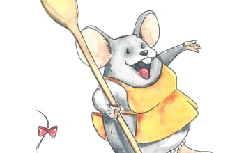 draw an expressive animal cartoon character