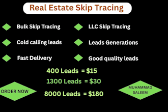 do skip tracing for real estate and llc skip tracing in bulk