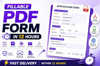 create fillable PDF form in 12 hours