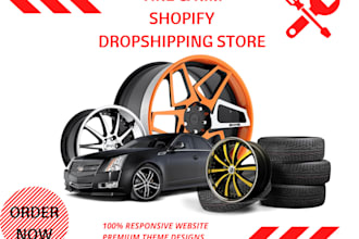 create a professional tire and rim dropshipping store