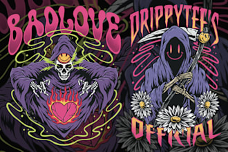 make cool trippy psychedelic designs for your merch