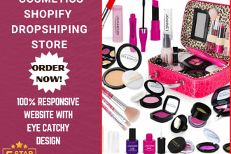 create a professional cosmetics or skincare dropshipping store