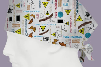 design scrub hat surgical hat ponytail hat or any kind of hats