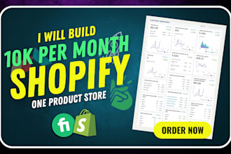 build one product shopify dropshipping store, redesign shopify website