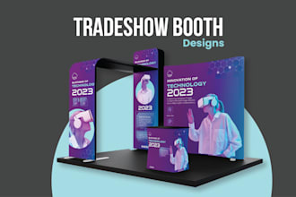 trade show or roll up banner, backdrop, exhibition booth, signage , stand design