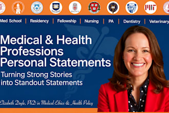 heavily edit your medical school, residency, or fellowship personal statement