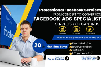 be your facebook ads manager to set up and creation of fb ads, instagram ads