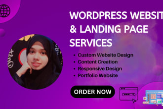 design high quality portfolio website on wordpress and bubble
