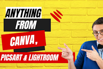 design anything using canva or picsart