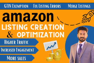 set up amazon product listing, description with SEO amazon listing optimization