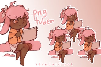 draw you a chibi pngtuber set
