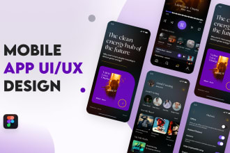 design unique mobile app screens UI UX in figma