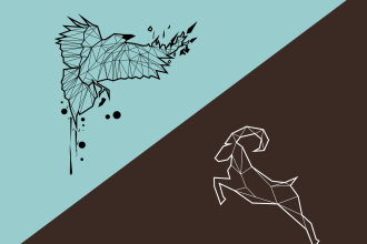 create a geometric animal logo