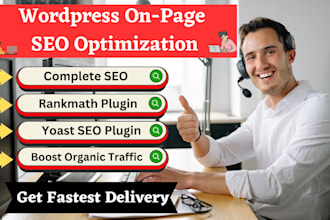 do wordpress website on page SEO optimization with rankmath or yoast