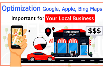 setup and manage google business, bing maps and apple business page
