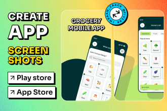 create app screenshots for app store and play store