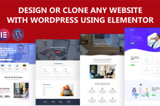design or clone wordpress website using elementor