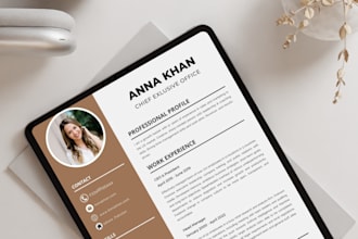 design a professional cv or resume and cover letter
