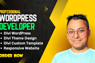 design and build a professional divi wordpress website with custom templates
