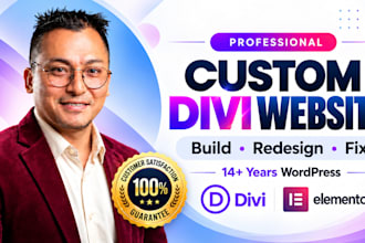 design divi theme, divi template and divi wordpress website