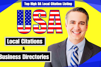 do USA local citations, local listings and directory submissions