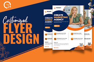 design custom flyer for your business, company or event in 24hr