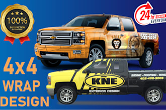design professional 4x4 jeep, racing car, van, and custom vehicle wraps
