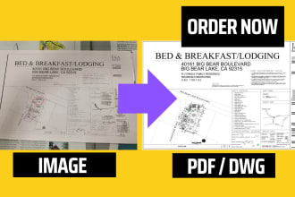 convert PDF or image to autocad drawing