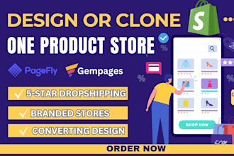 do one product shopify dropshipping store, klaviyo redesign shopify landing page