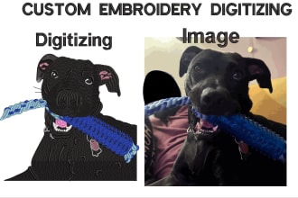 digitize image for embroidery, logo and patches in dst files emb design few hour