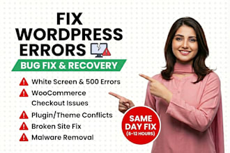 fix wordpress issues, wordpress bug fix, fix wordpress errors, woocommerce fix