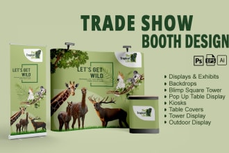 design exhibition booth,trade show backdrop,retractable banner